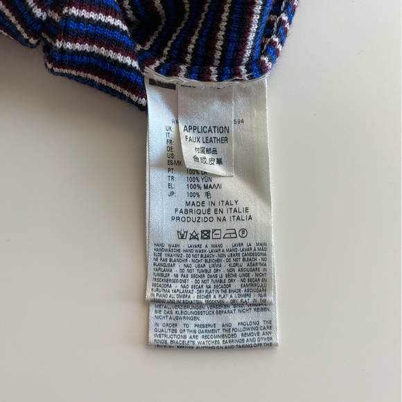 NWOT Diesel Black Gold Striped Wool Sweater - Picture 8 of 11